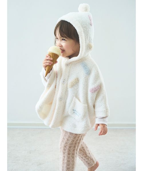 【BABY】ベビモコアイスクリームポンチョ