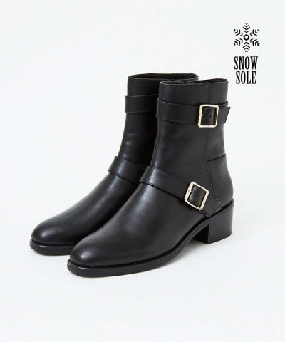 【スノーソール】Wベルトショートブーツ