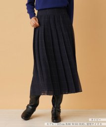 Leilian/チェックプリーツスカート【my perfect wardrobe】/505626808
