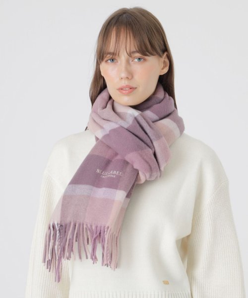 クレストブリッジチェックウォッシャブルカシミヤストール 