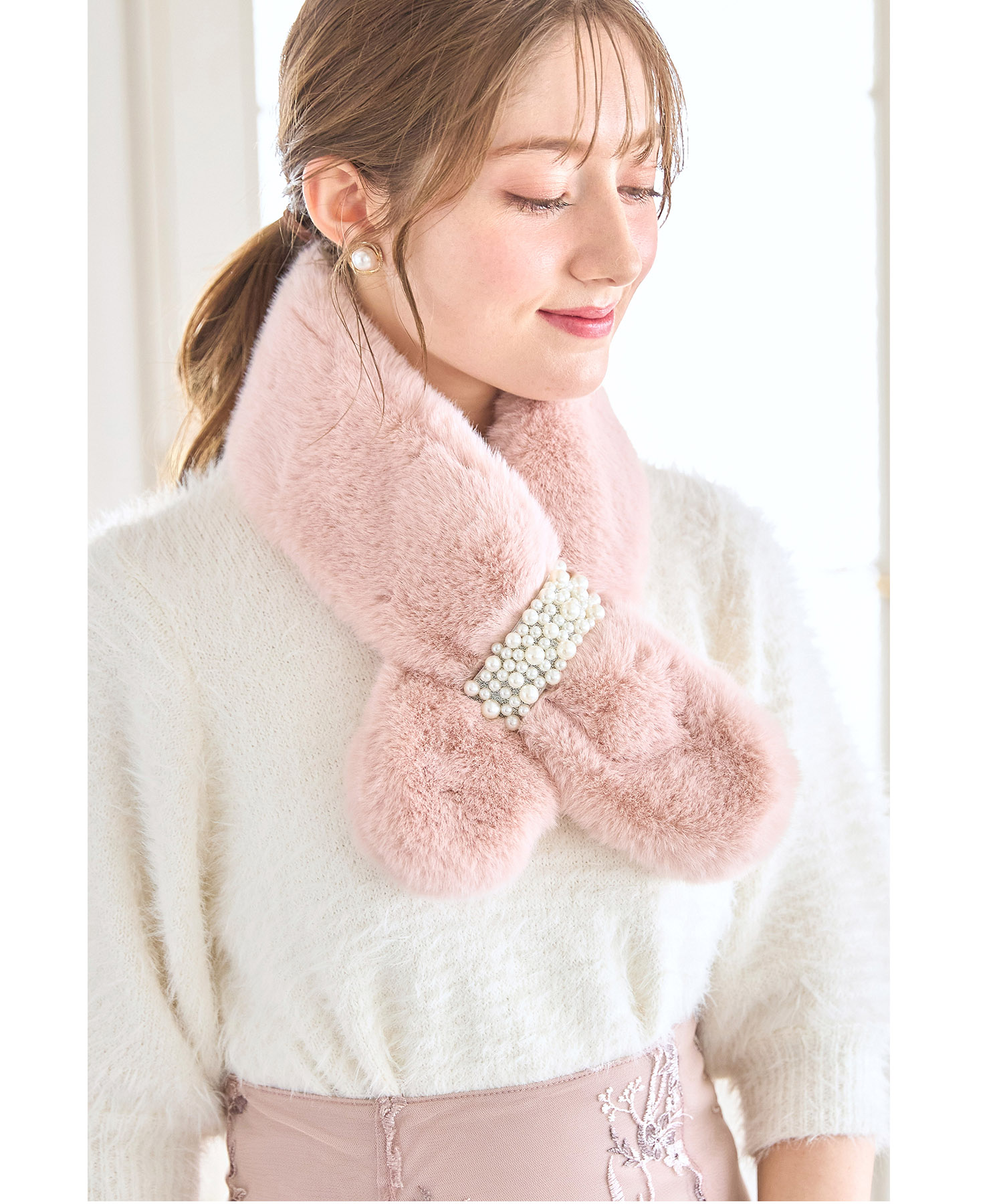 パール付きファーティペット(505661575) | トッコクローゼット(tocco
