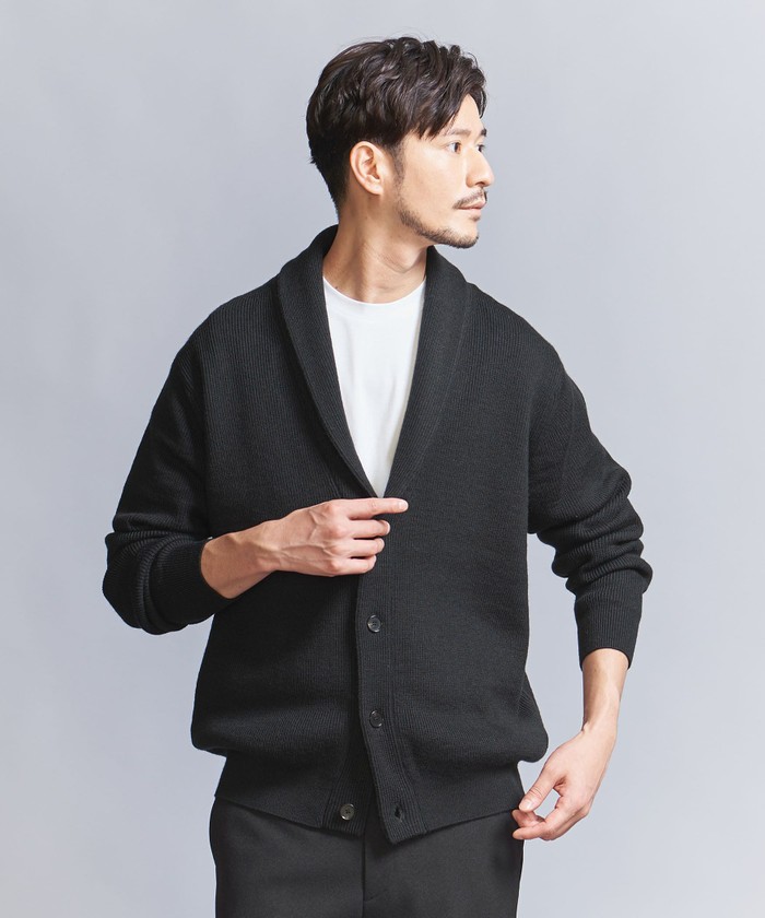 WEB限定 WARDROBE SMART】ウォッシャブル ショールカラー カーディガン