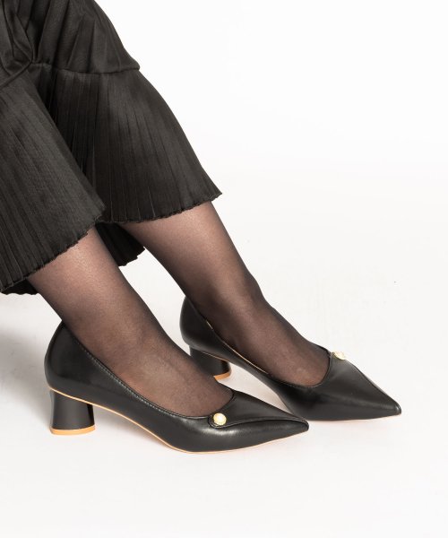 SVEC(シュベック)/パンプス 黒 フォーマル 歩きやすい きれいめ レディース 靴 ポインテッドトゥ おしゃれ ヒール 可愛い かわいい 通勤 韓国 ビジネスシューズ オフィス/ブラック