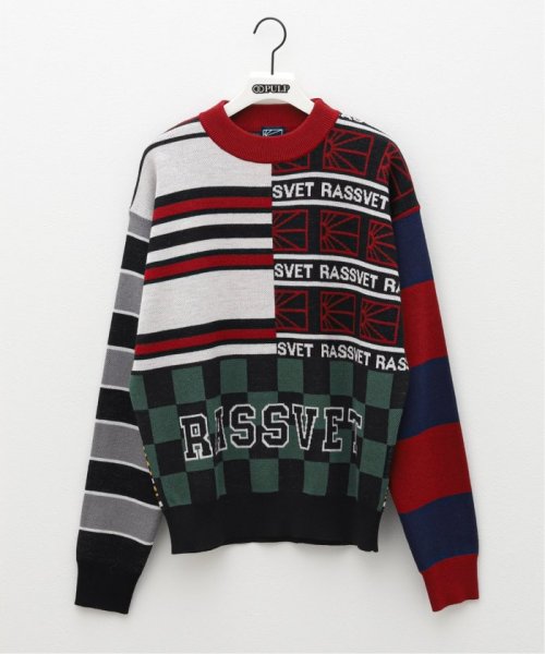 PULP(パルプ)/【RASSVET / ラスベート】MULTI PANEL CREWNECK JUMPER/その他カラーK