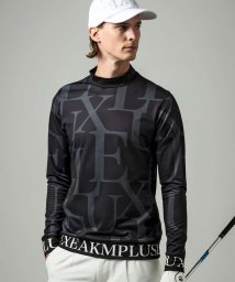 LUXEAKMPLUS/LUXEAKMPLUS(リュクスエイケイエムプラス)ゴルフ 裾ロゴ総柄モックネックTシャツ/505685593