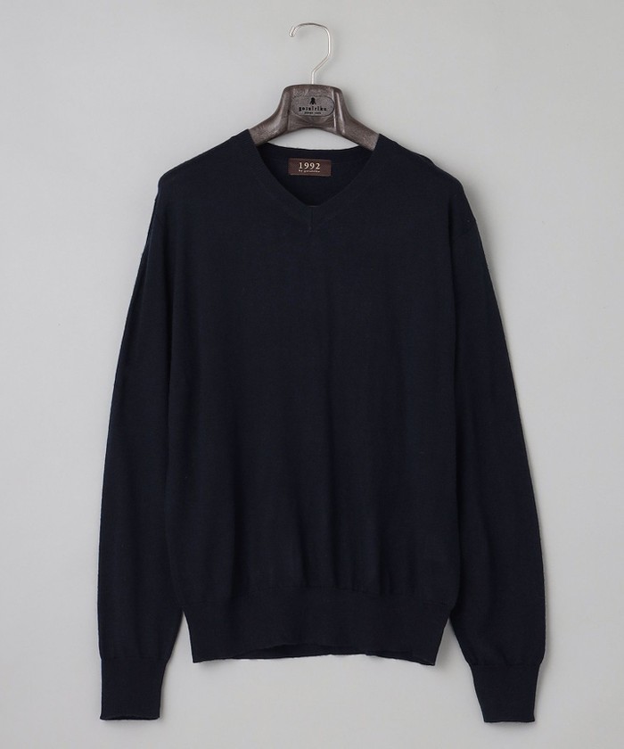 【新品タグ】UNITED ARROWS Vネックニット ウールシルク　ハイゲージ ウールシルク ハイゲージ ニット