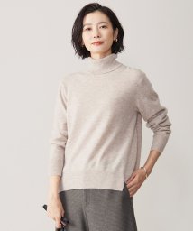 J.PRESS LADIES（LARGE SIZE）(J．プレス　レディス（大きいサイズ）)/【洗える】CASHMERE BLEND タートルネック ニット/ベージュ系