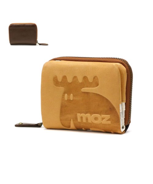 moz(モズ)/モズ 財布 moz 二つ折り財布 Elk ウォレット スウェーデン ZNWE－86000/キャメル系1