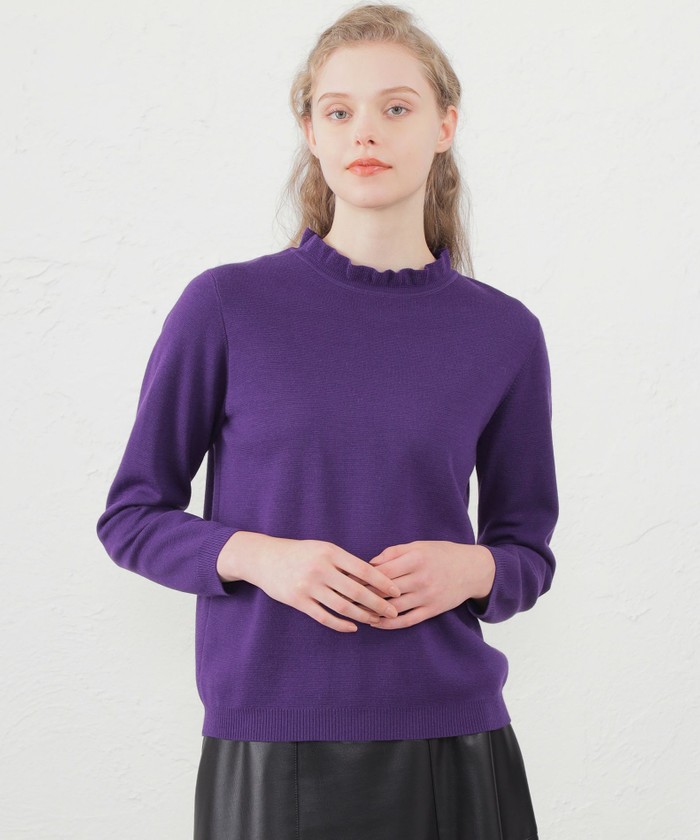 美品/マッキントッシュフィロソフィー　ミックスカラー　長袖ニット　近年モデル Cleric Collar Knit ロングスリーブ(トップス)｜MACKINTOSH