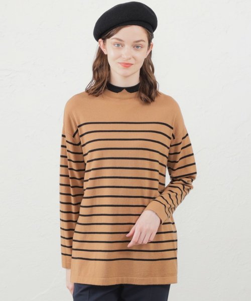 MACKINTOSH PHILOSOPHY(マッキントッシュ フィロソフィー)/Cleric Collar Knit ワイドフィット/ベージュ