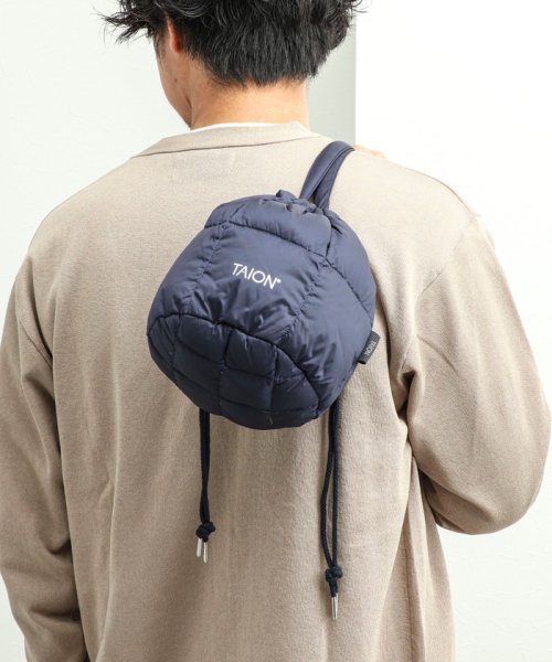 NOLLEY’S goodman(ノーリーズグッドマン)/【TAION/タイオン】DRAW STRING DOWN BAG S /ネイビー