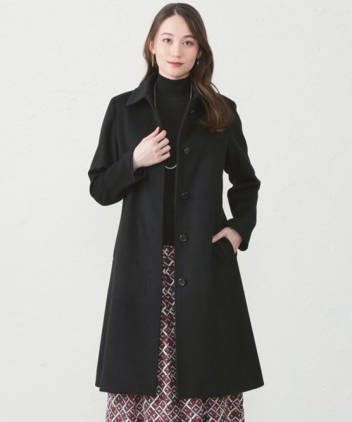 【アラシャンカシミヤ】カシミヤ　ステンカラーコート アラシャンカシミヤ