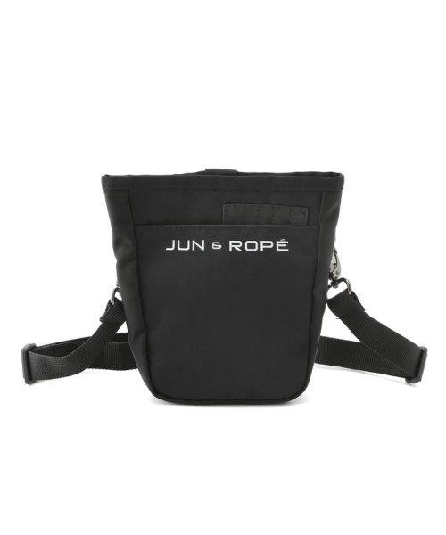 JUN and ROPE(ジュン＆ロペ)/ロゴテープウエストポーチ/ブラック（01）