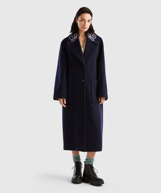 BENETTON (women)/フラワーワッペンビッグカラーチェスターコート/505673569