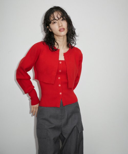 〈SETアイテム〉キャミソールセットクロップドカーディガン カーディガン キャミソール size