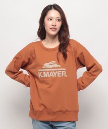 KRIFF MAYER(クリフ メイヤー)/【レディース】裏起毛ユルクルー(サガラ刺繍)/オレンジ