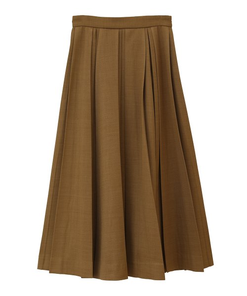 CLANE(クラネ)/CONSTRUCTIVE PLEATS SKIRT/BEIGE