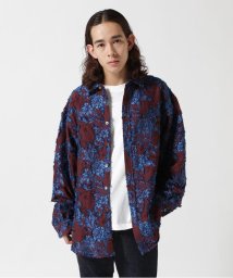 B'2nd(ビーセカンド)/LUSOR（ルーソル）FLOWER CUT JQD SHIRT フラワージャカードシャツ/ワイン