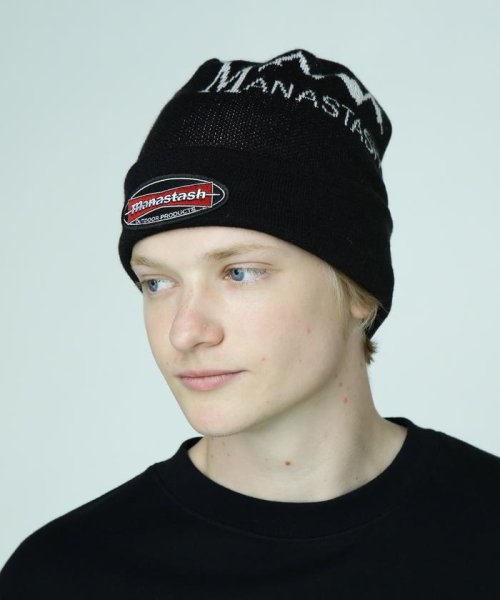 MANASTASH(マナスタッシュ)/MANASTASH/マナスタッシュ/MULTI CLASSIC LOGO KNIT CAP/ブラック