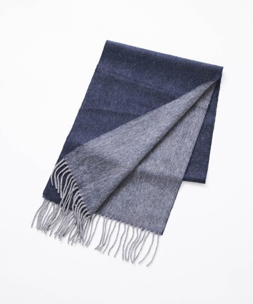 リバーシブルカシミヤマフラー 