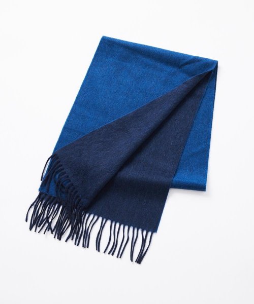 リバーシブルカシミヤマフラー 