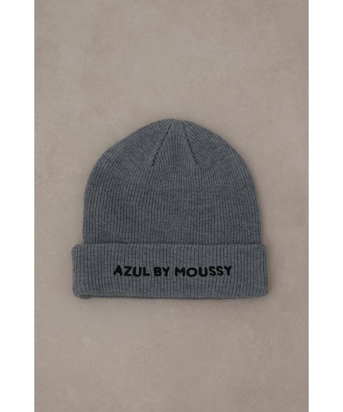 AZUL by moussy(アズールバイマウジー)/AZULロゴニットキャップ/T.GRY
