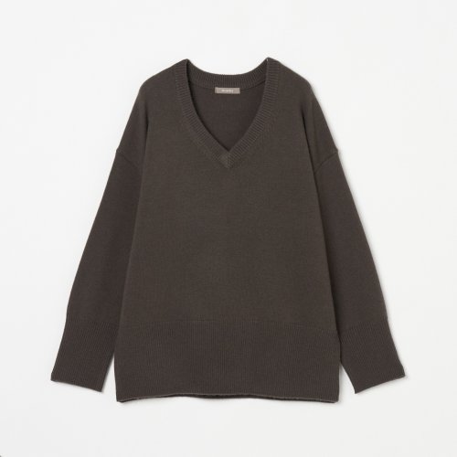 HELIOPOLE(エリオポール)/WOOL V NECK PO/チャコールグレー