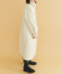 ITEMS URBANRESEARCH(アイテムズ アーバンリサーチ（レディース）)/シャギースタンドカラーコート/ECRU