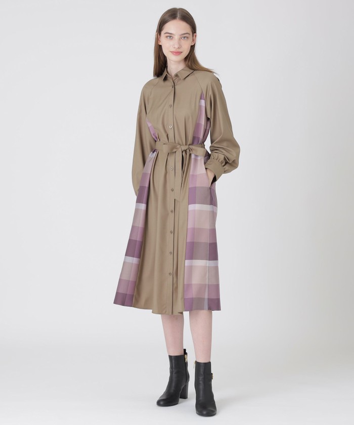 限定カラーあり】ソフトクリアツイルシャツドレス(505496275)｜阪急