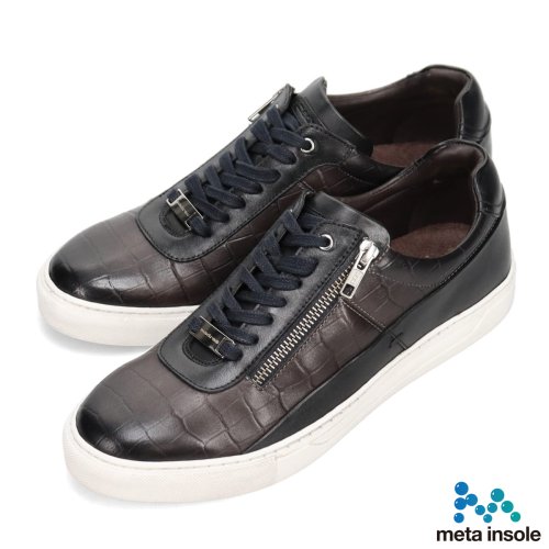 madras メタインソール ファスナー付きレースアップカジュアルシューズ M8619MT クリスタルゲル® madras