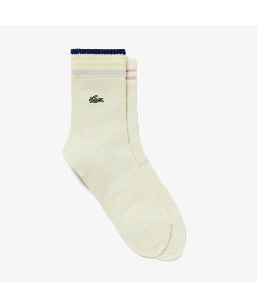 LACOSTE(ラコステ)/ウールブレンドメランジニットショートソックス/イエロー