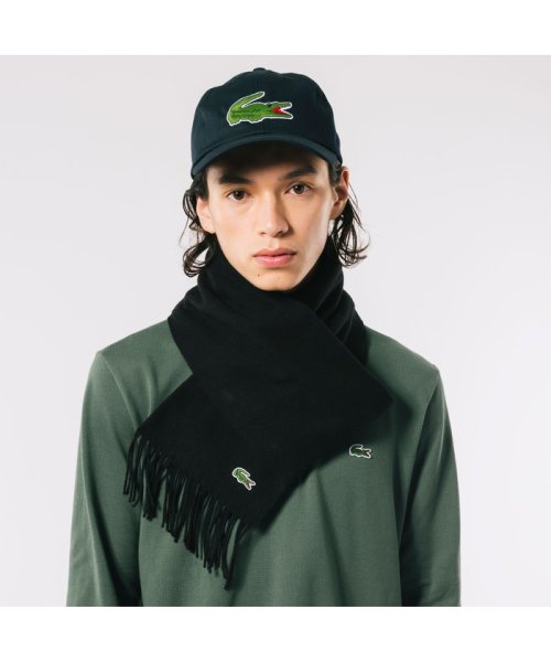 LACOSTE Mens(ラコステ　メンズ)/サスティナブルミニマルマフラー/ブラック