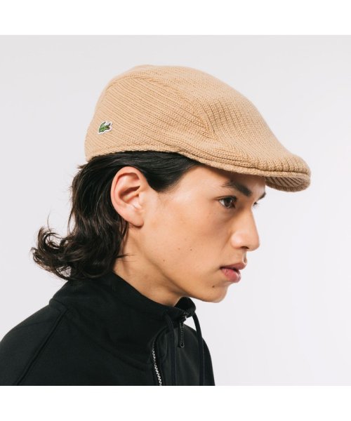 LACOSTE Mens(ラコステ　メンズ)/ワニロゴパッチリブニットハンチング/ブラウン