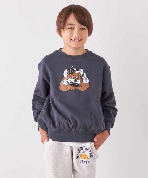 SHIPS any WOMEN(シップス　エニィ　ウィメン)/ARCH&LINE: オーガニックコットン プリント スウェット<KIDS>/ネイビー