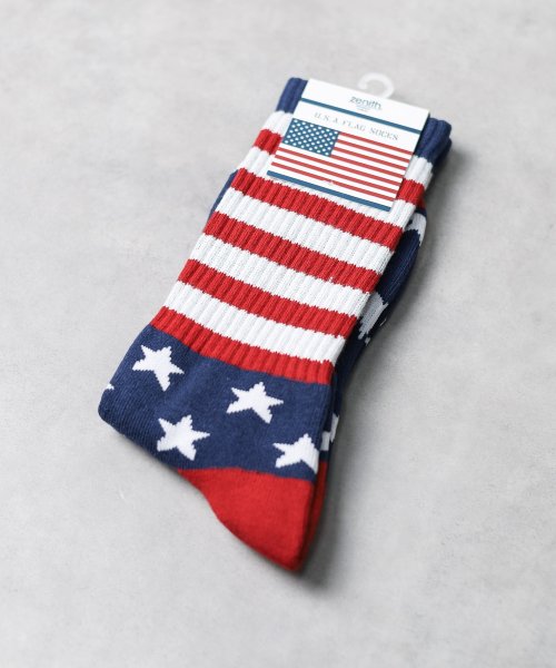 ar/mg(エーアールエムジー)/【EX】【EXP－43003， EXP－43004】【ZENITH】USA FLAG SOCKS/その他