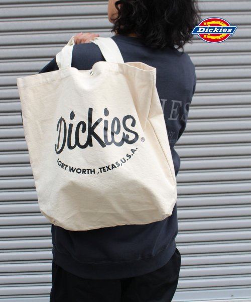 Dickies(Dickies)/【Dickies/ディッキーズ】Ｂ4対応　ロゴキャンバストートバック/ホワイト2