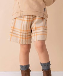 Noeil aime BeBe(ノイユ　エーム　べべ)/モッサチェックキュロットスカート(90~130cm)/オレンジ系