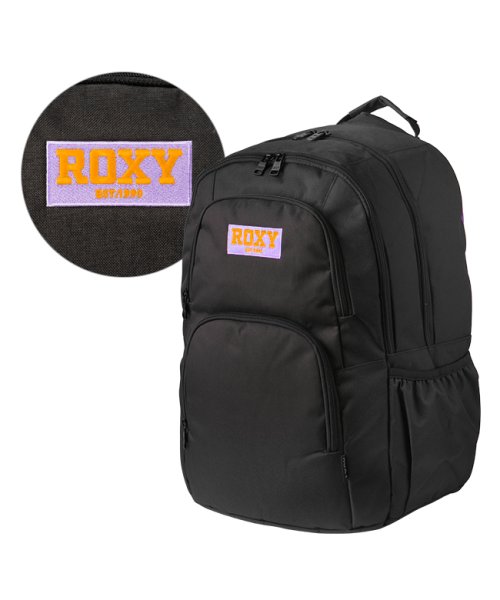 ROXY(ROXY)/ロキシー リュック 30L 通学 大容量 女子 高校 中学 軽量 黒 ミラー付きポケット スクールバッグ ゴーアウトプラス ROXY RBG234302/パープル