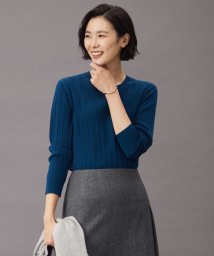 J.PRESS LADIES（LARGE SIZE）(J．プレス　レディス（大きいサイズ）)/【洗える】KNIT BASIC クルーネック ニット/グリーン系