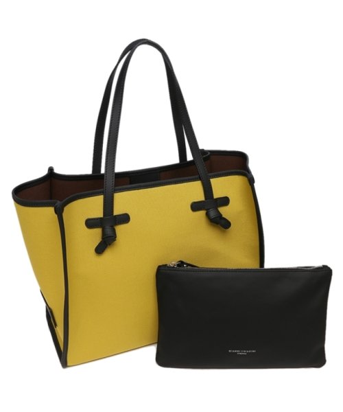 ジャンニキアリーニ トートバッグ マルチェッラ ポーチ イエロー ブラウン レディース GIANNI CHIARINI BS6850 CNV－SE GIANNI CHIARINI ジャンニキアリーニ トートバッグ マルチェッラ ポーチ イエロー ブラウン レディース BS6850