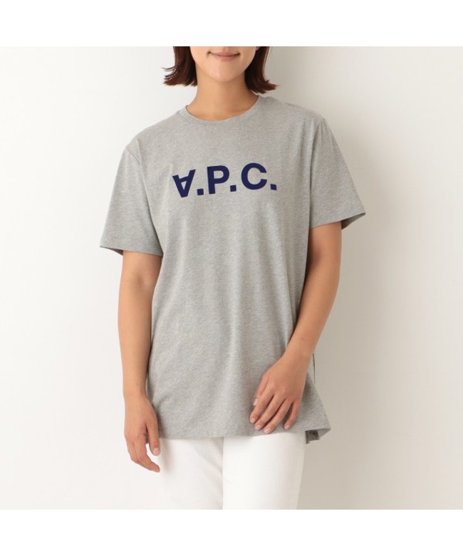 A.P.C ベージュロゴ反転tシャツ ホワイト　xs
