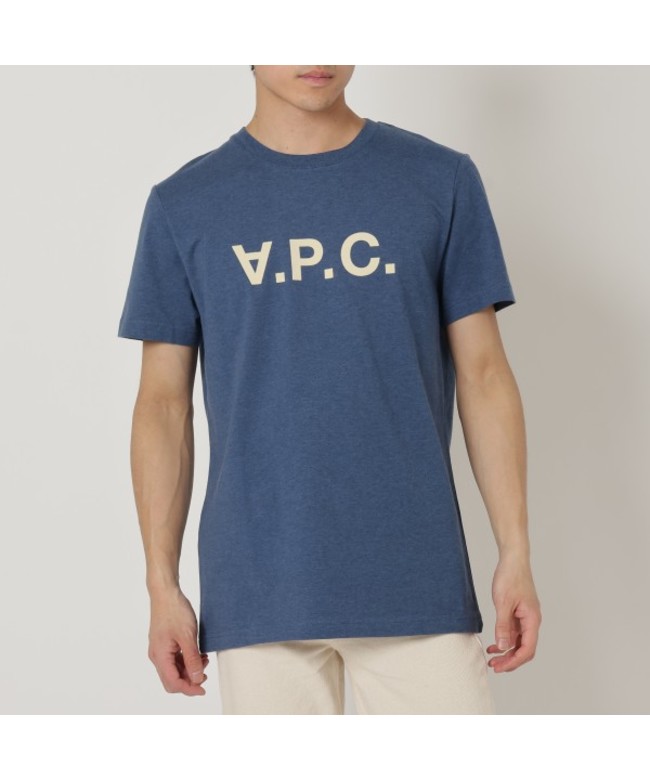 アーペーセー Tシャツ 半袖カットソー トップス ブルー メンズ APC COGFI H26943 IAI