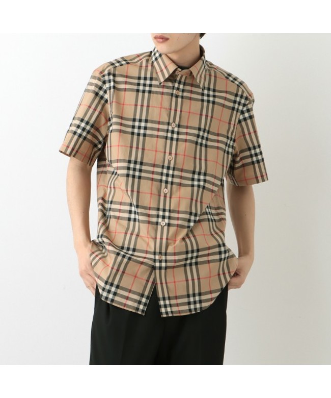 セール】バーバリー シャツ 半袖シャツ ベージュ メンズ BURBERRY 8020869 A7028(505700601) | バーバリー(BURBERRY)  - MAGASEEK