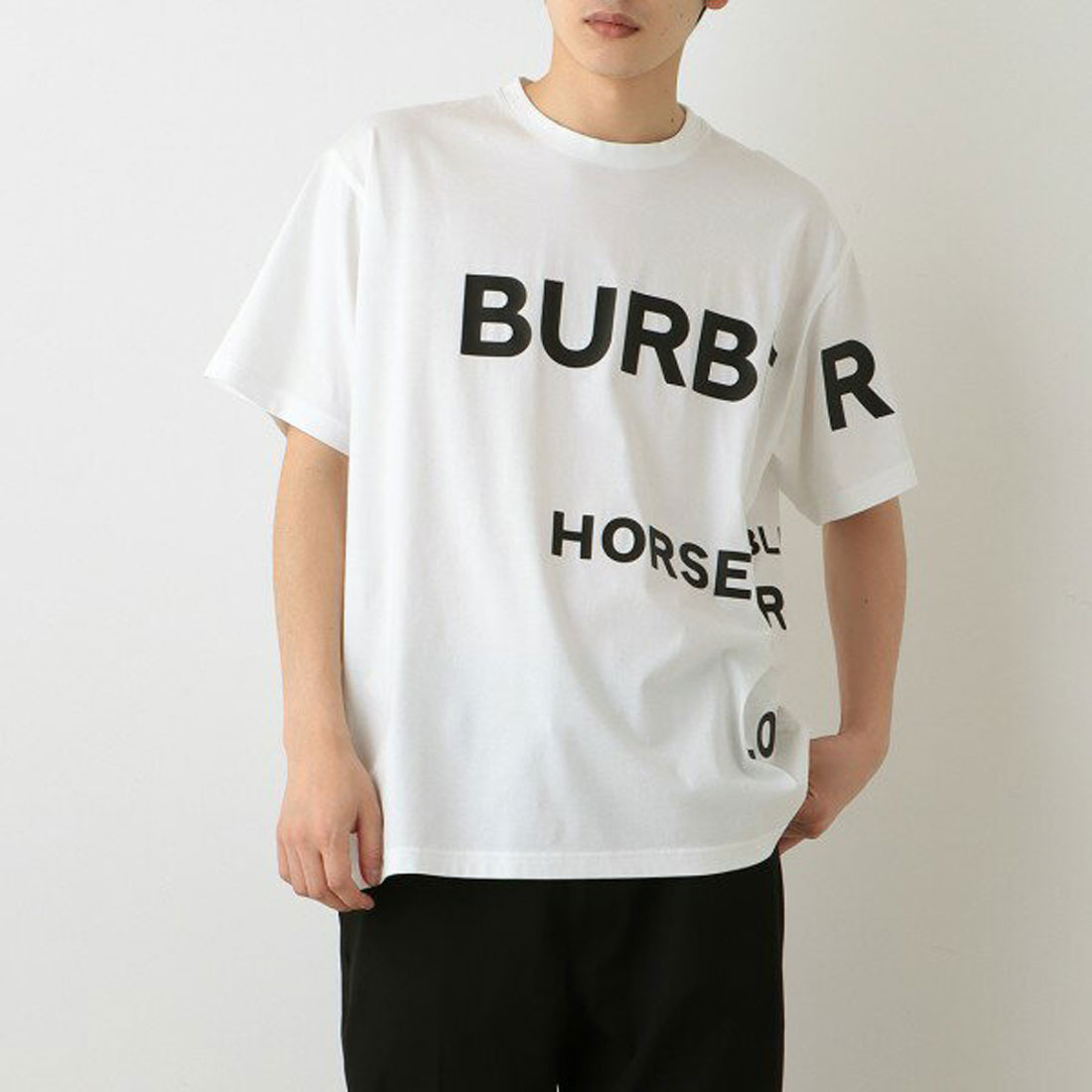 セール】バーバリー Tシャツ 半袖カットソー ホワイト メンズ BURBERRY