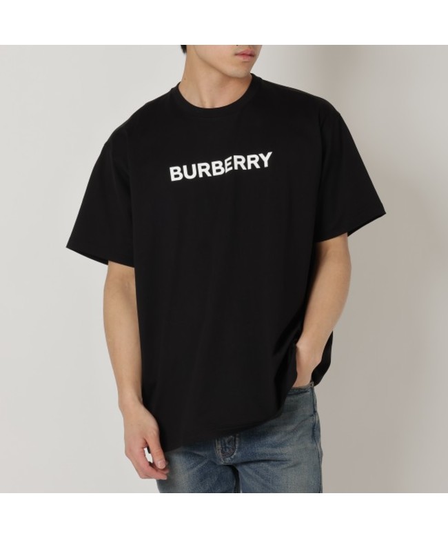 セール】バーバリー Tシャツ 半袖カットソー ブラック メンズ BURBERRY