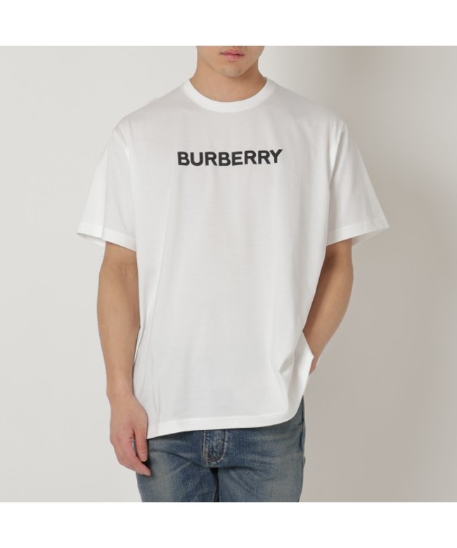 セール】バーバリー Tシャツ Mサイズ ロゴT ホワイト メンズ BURBERRY