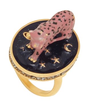 Dior/クリスチャンディオール リング アクセサリー Dチャームポップ Mサイズ 指輪 レオパード ゴールド ピンク レディース Christian Dior R107/505700689