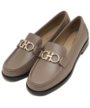 FERRAGAMO/フェラガモ ローファー ガンチーニ 5サイズ モカシン グレー レディース FERRAGAMO 01N660 CARAW/505700869