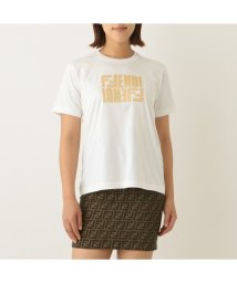 FENDI/フェンディ Tシャツ トップス ロゴ ホワイト レディース FENDI FS7254 AKS4 F0ZNM/505700925