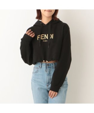 FENDI/フェンディ パーカー トップス クロップド丈 ロゴ ブラック レディース FENDI FS7902 AK6K F0GME/505700927